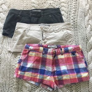 Lot.of 3 abercrombie shorts